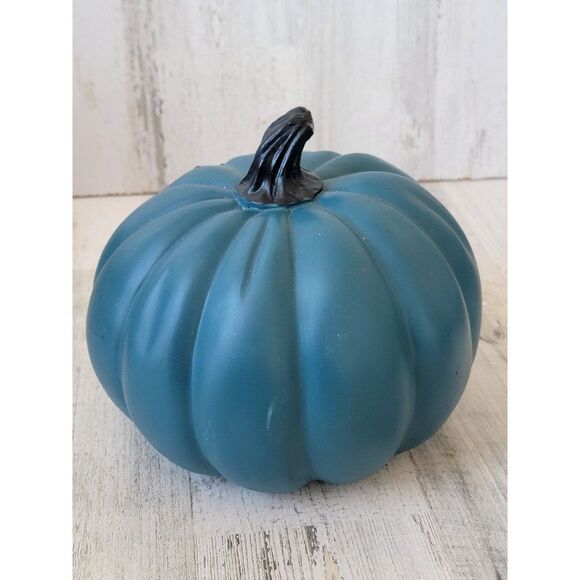 Dark blue spooky pumpkin Halloween fall prop decor home - Picture 5 of 7